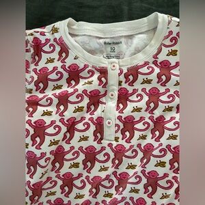 Roller Rabbit Kids Pajama Set - Pink Monkey Print
